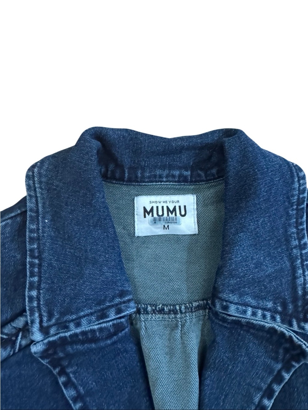 Show Me Your Mumu Womens Outlaw Long Sleeve Denim Mini Dress No Belt Size Medium - Picture 5 of 5